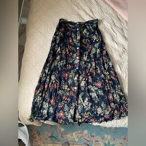 Vintage High Waist Midi Skirt